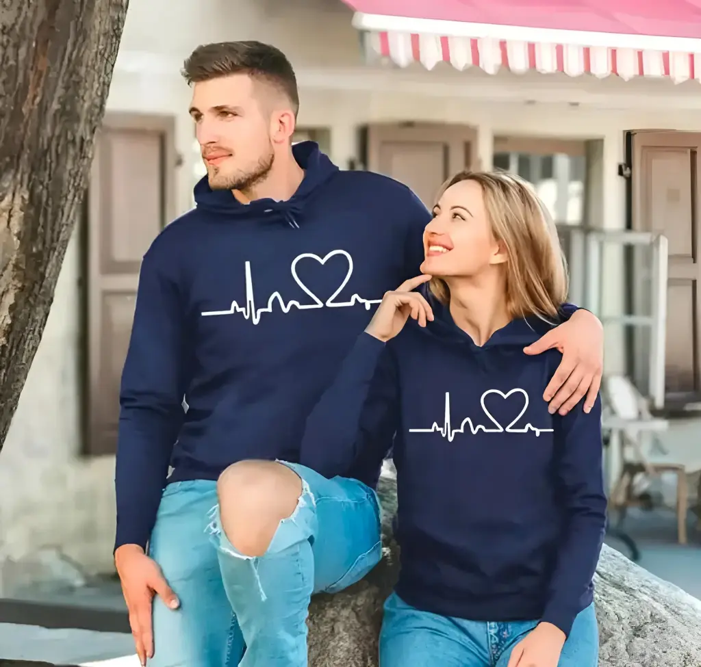 Glamourous Couple Hooded TShirts_498