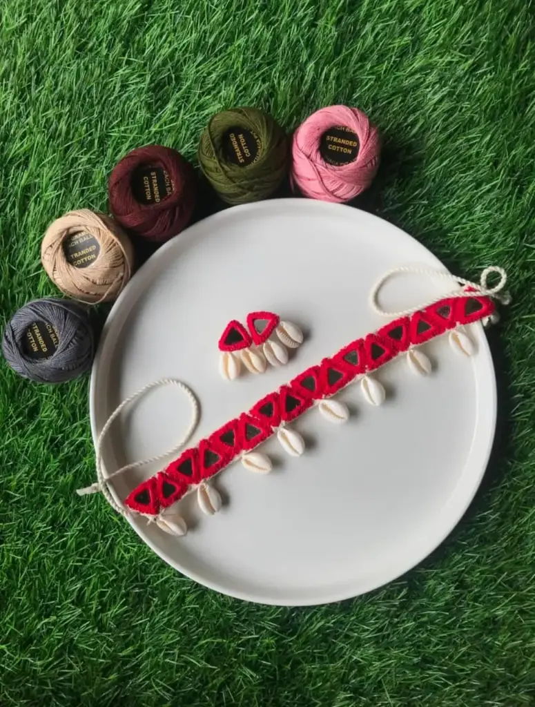 Triangle Double Colour Choker Set_499