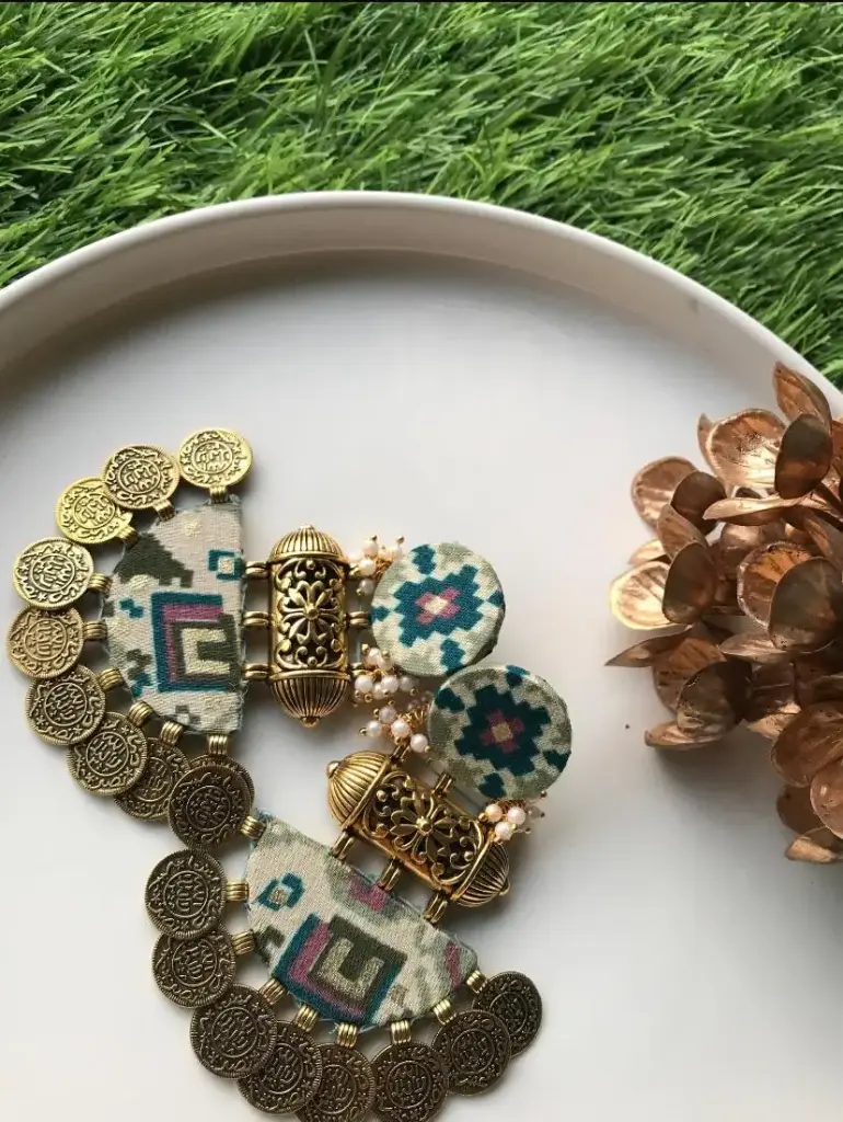 Patola-Inspired Coin Drop Earrings_71