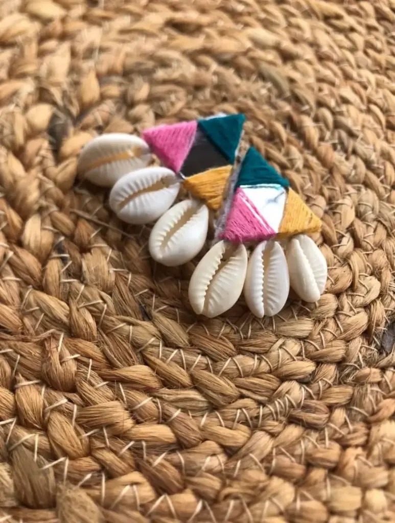 Tribal Shell Mirror Earrings_77