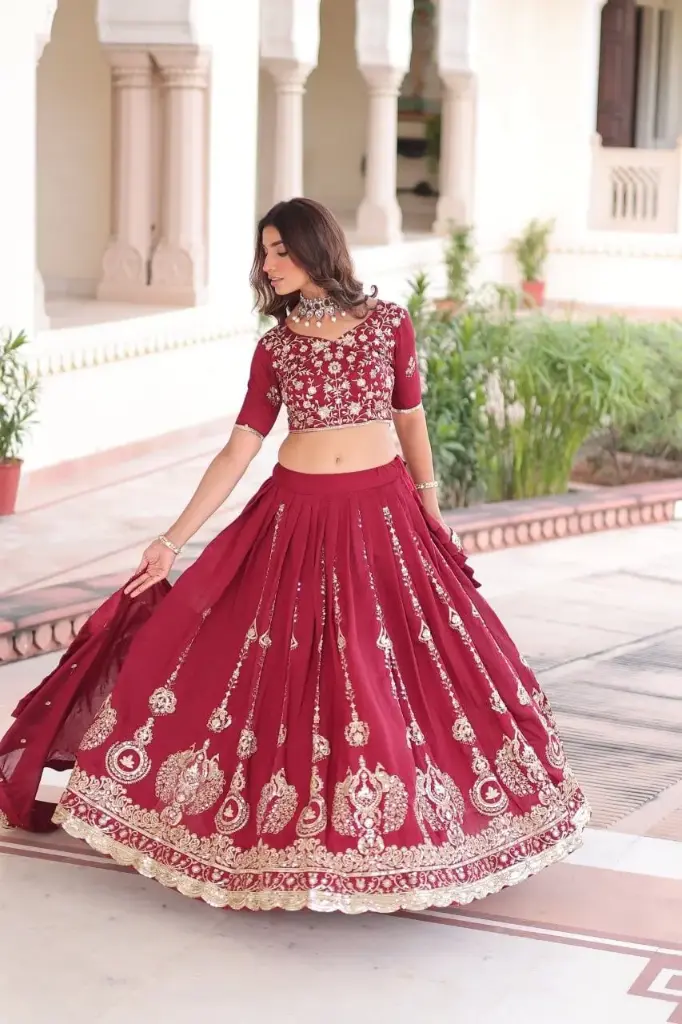 Red Wedding Lehenga Choli_540