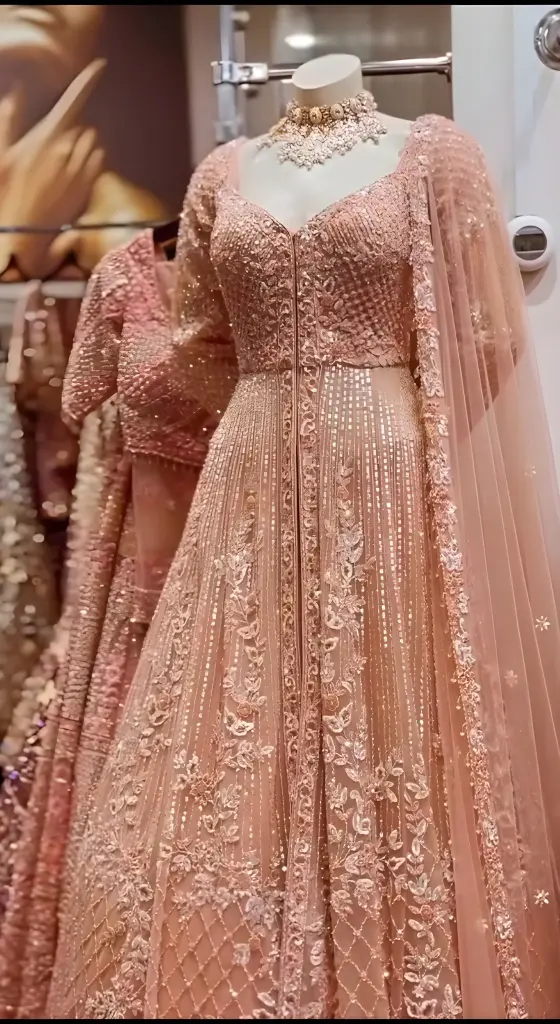 The Peach Nectar Anarkali Gown_578