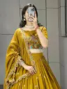 Musturd Embroidery Lehenga Choli_596