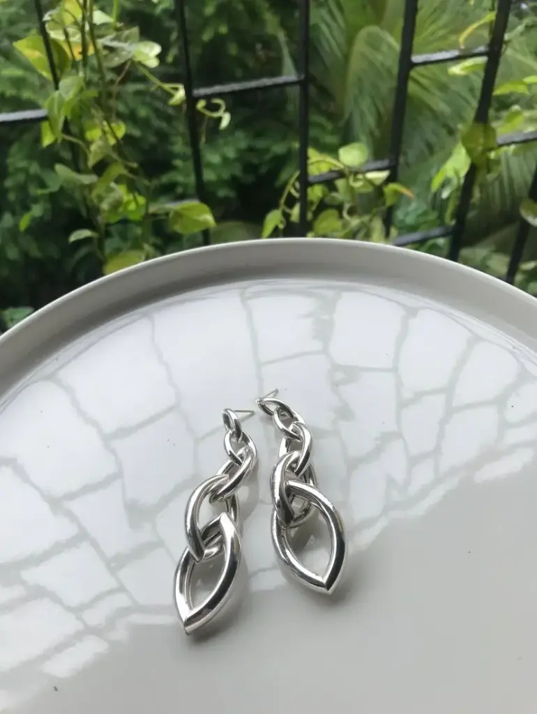 Rose Gold Interlinked Drop Earrings_106