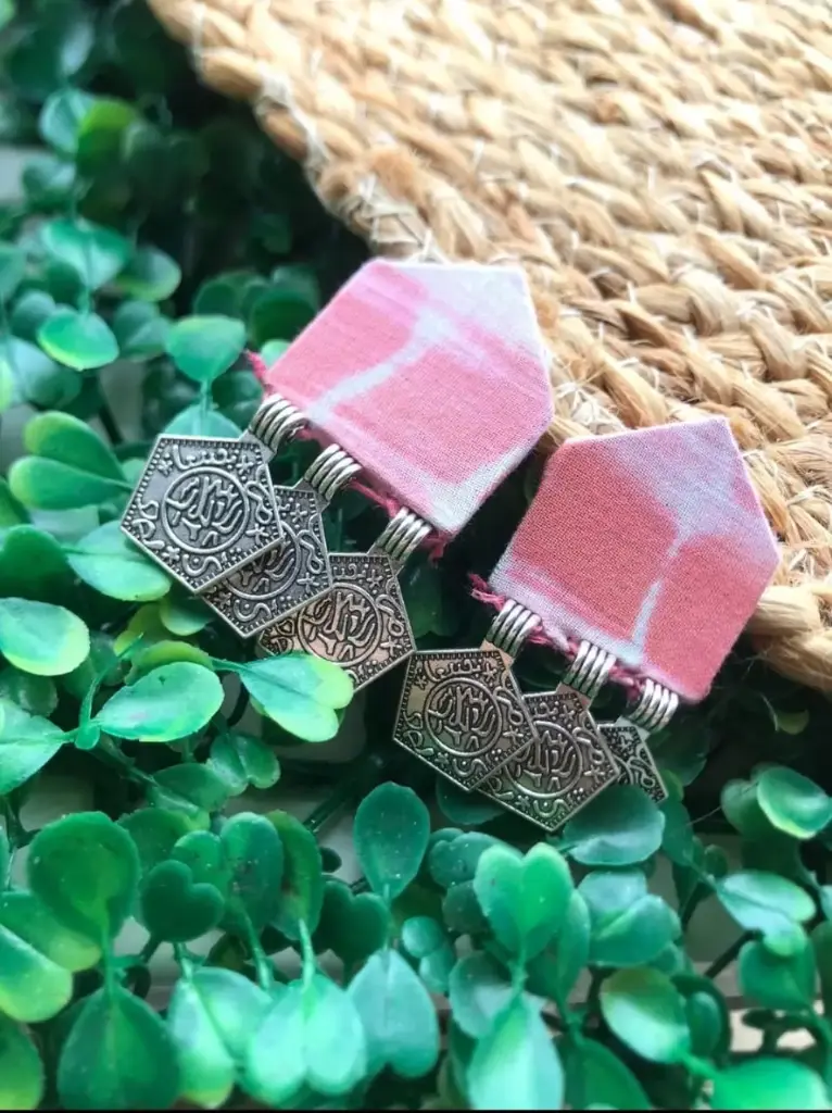 Patola Bloom Fabric Dangler Earrings_123