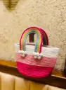 Hand‑woven Rainbow‑Handle Handbag_17