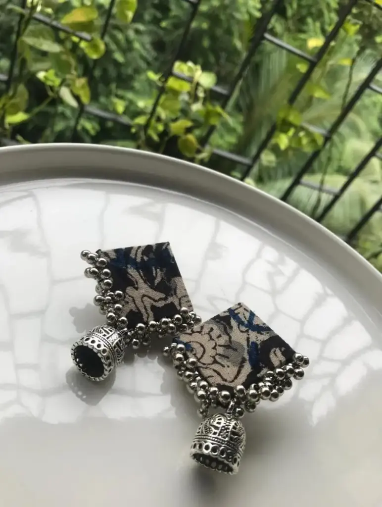  Indigo Ghungroo Square Jhumka_146