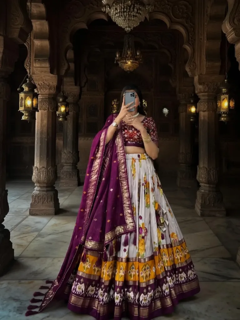 [163] Rajvadi Patola Inspired Chaniya Choli Set_163