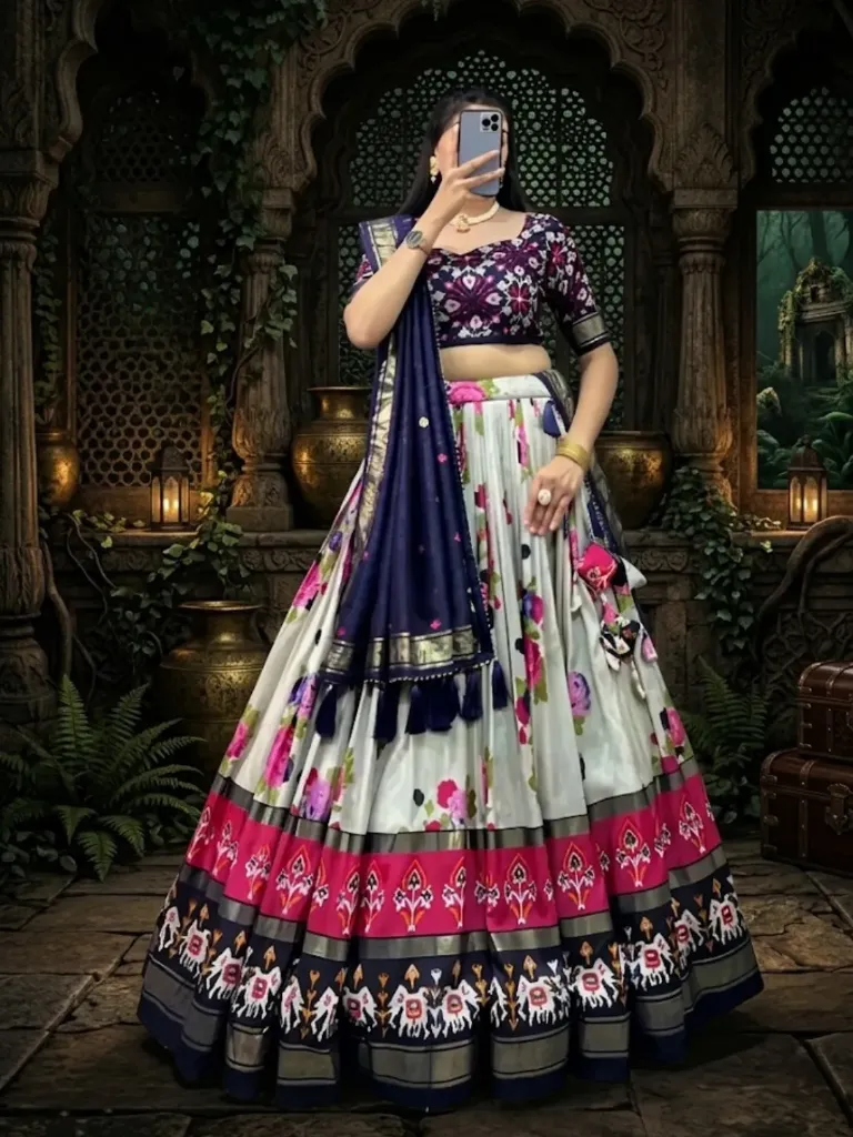[165] Noor Navy Blossom Chaniya Choli Set_165