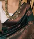 Royal Green Kanjeevaram Silk Saree with Self Zari Weave