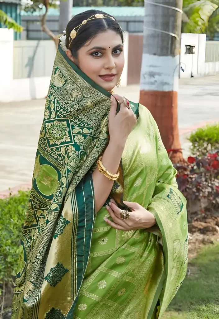 Banarasi Silk Saree with Zari Work_211