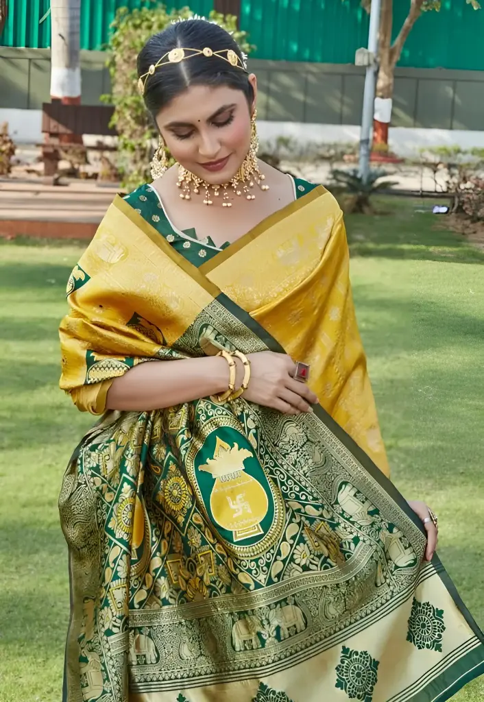 Banarasi Silk Saree with Zari Work_212