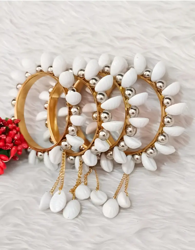 Steel Shell & Pom-Pom Bangles_280