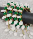 Shell & Pom-Pom Bangles