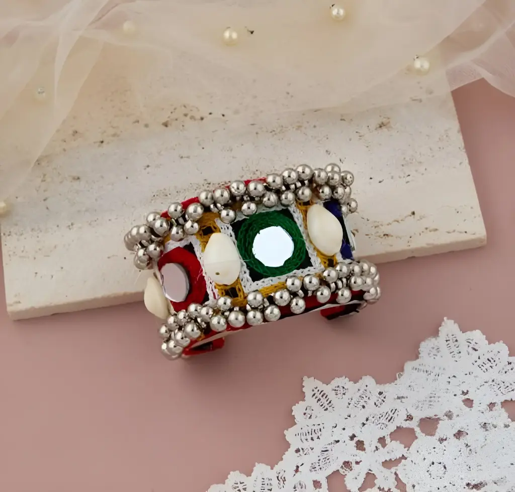 Kutch Shisha & Shell Cuff Bracelet_55