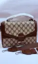 Elegant Brown and Beige Designer-Inspired Sling Bag