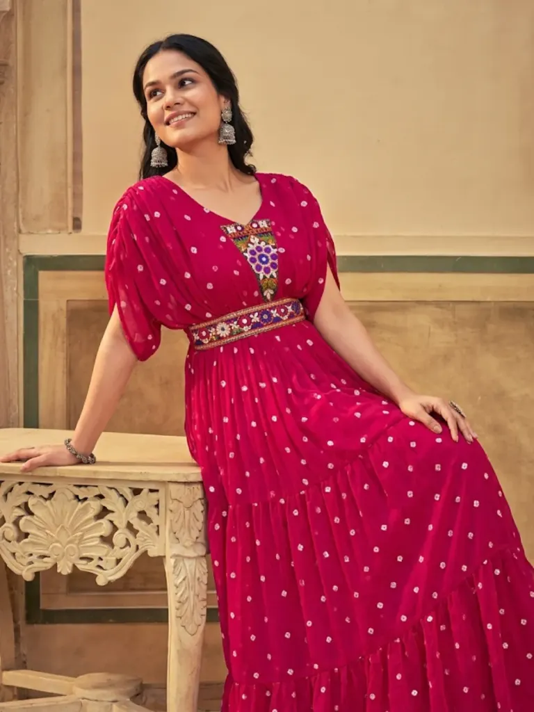 The Polka Dot Delight Gown_RASRANGINI_326