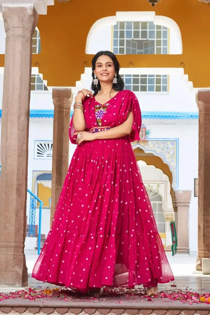 The Polka Dot Delight Gown_RASRANGINI_326