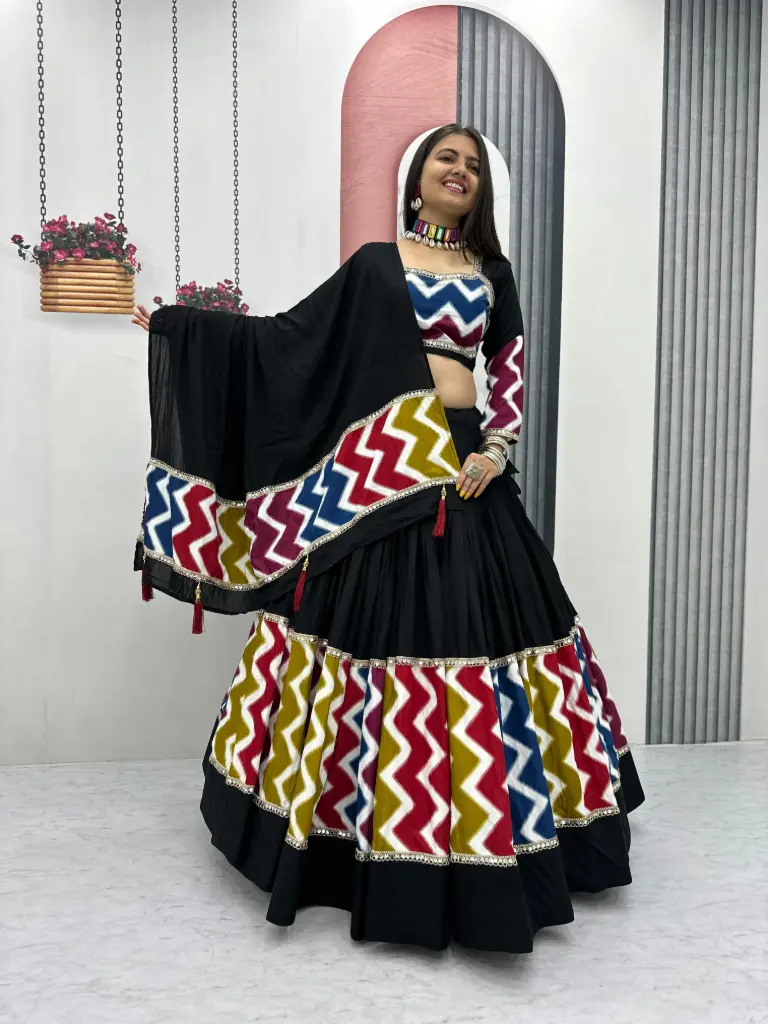  The Chevron Charmer Lehenga Choli_RASRANGINI_335