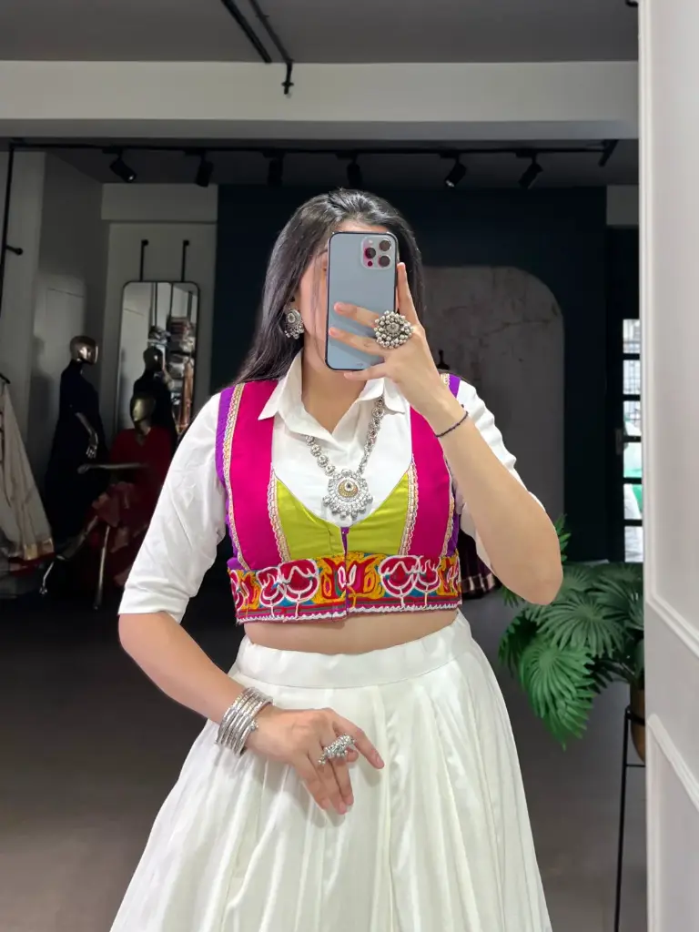  The Colorful Cascade Lehenga Choli_RASRANGINI_341