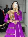 The Regal Purple & Orange Chaniya Choli_RASRANGINI_362