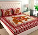 Cotton Rajsthani Jaipuri Double Bed Sheet_371