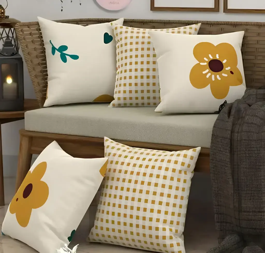 Yellow Flowers ClassIc Cushion Covers_379