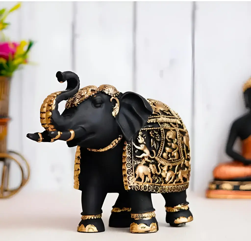 ArtofDot Cute Handcrafted Elephant Resin Showpices_395