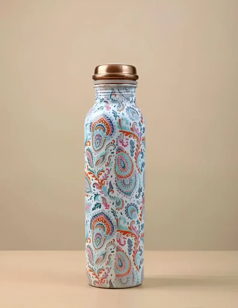 Designer Printed Pure Copper Water Bottle 1ltr._453