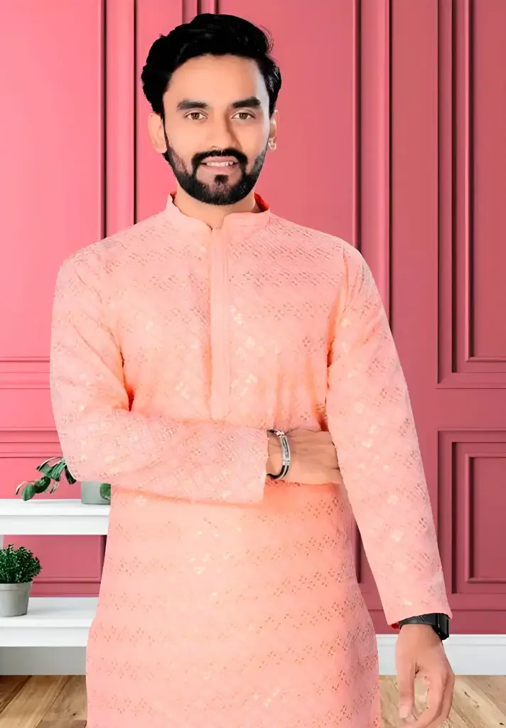 Stylish Men's Embroidery Kurta_478