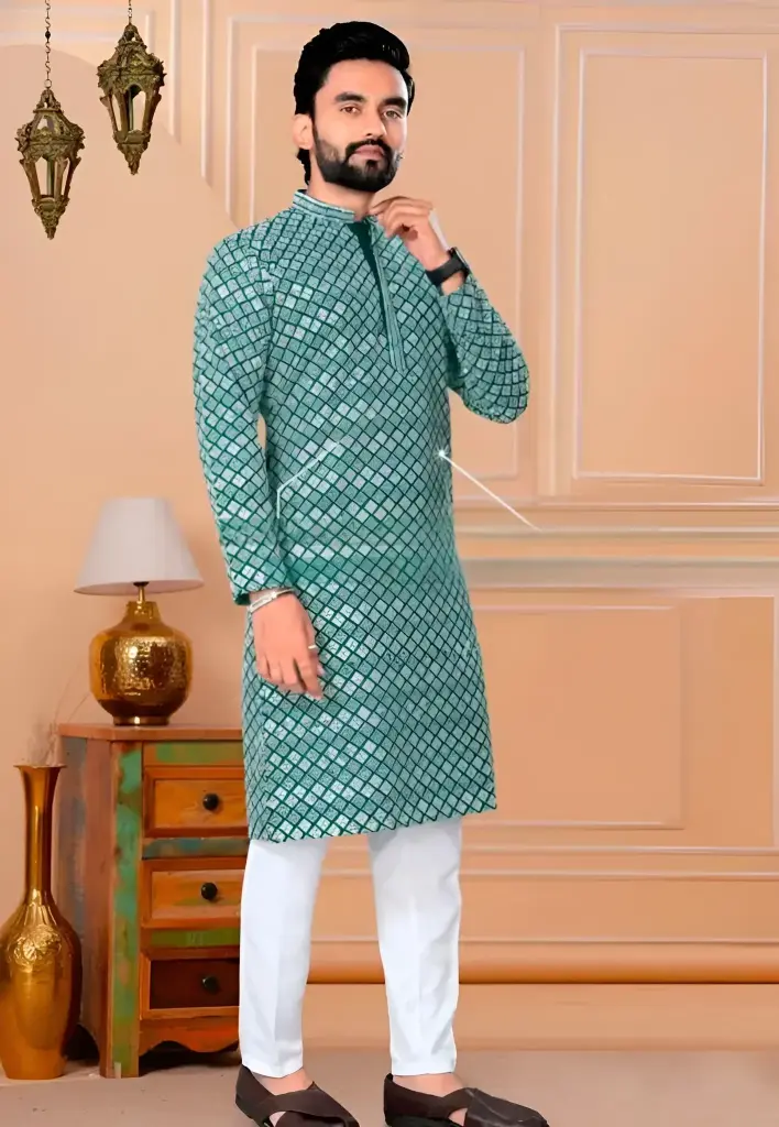 Stylish Men's Embroidery Kurta_480