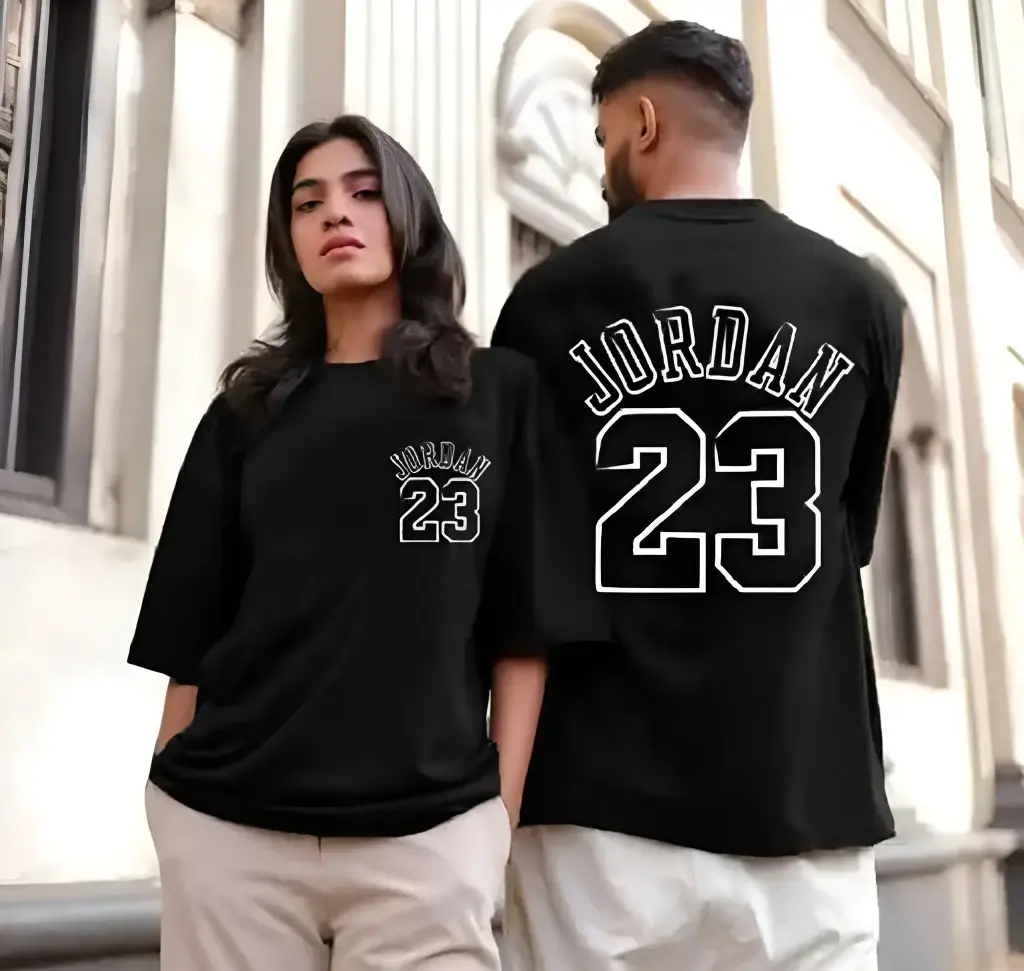 Couple's Round Neck Oversized Half Sleeve T-Shirt_484