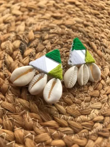 Tribal Shell Mirror Earrings_77