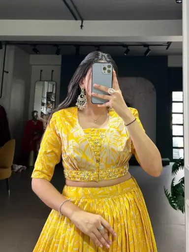 [599] Mustard Silk Lehenga Choli _599