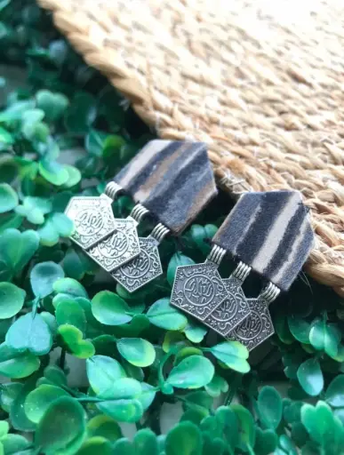 [125] Patola Bloom Fabric Dangler Earrings_125