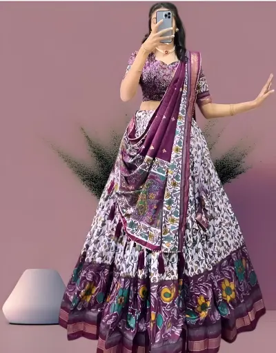 [166] Kavya Kalamkari Touch Chaniya Choli Set_166