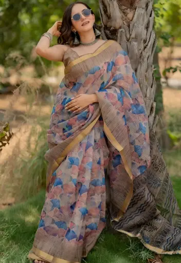 [252] Floral Breeze Cotton Saree