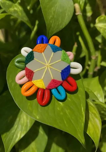 [283] Rainbow Cowrie Shell Ring