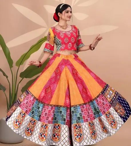 [302] Vibrant Bandhani Chaniya Choli
