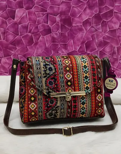 [307] Vibrant Bohemian Print Sling Bag