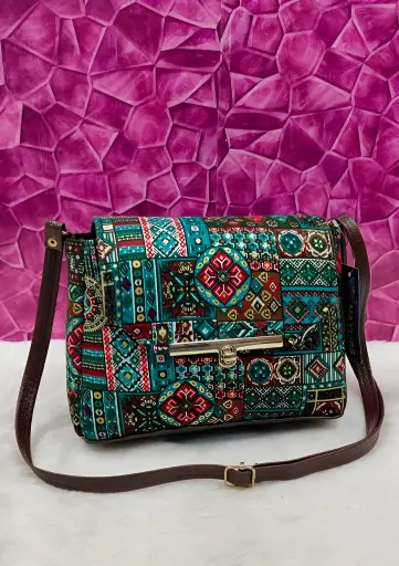 [312] Handcrafted Multi-Color Sling Bag