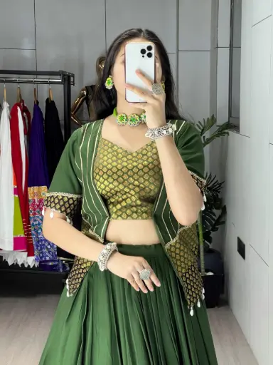 [328] The Emerald Ensemble Lehenga Choli_RASRANGINI_328