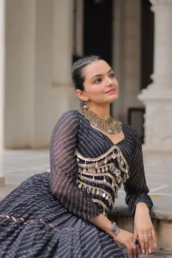 The Bandhani Fiesta Gown_RASRANGINI_344