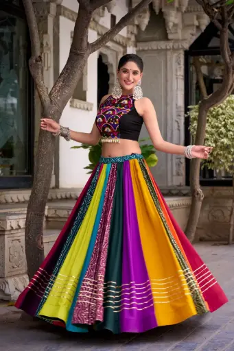 [351]  The Rainbow Dream Lehenga Choli_RASRANGINI_351