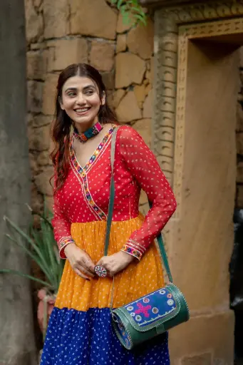 [354]  The Festive Georgette Chiffon Dress_RASRANGINI_354