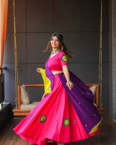 [357]  The Fuchsia & Purple Chaniya Choli_RASRANGINI_357