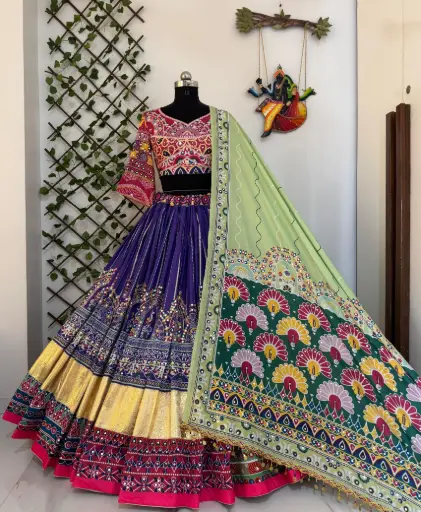 [361] The Vibrant Yellow & Pink Chaniya Choli_RASRANGINI_361