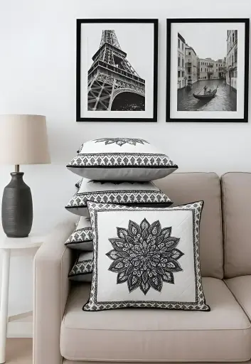 [381]   Premium Cotton Printed Cushion Cover Set_381