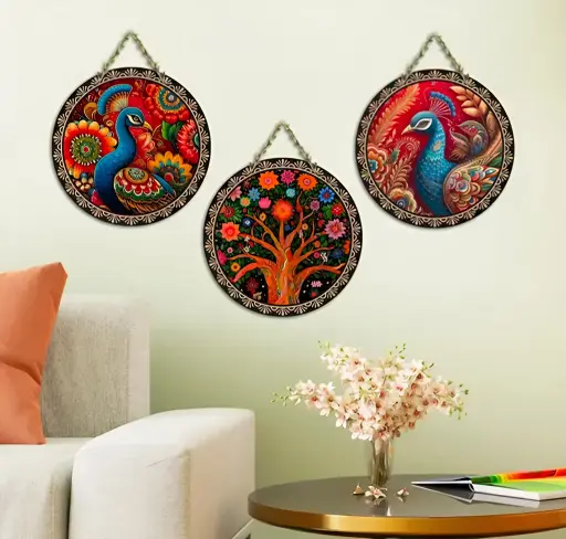 [415] Madhubani Art Wooden Wall Hanging_415