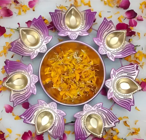 [422] Decorative Urli Bowl Diya Decorative Plate_422